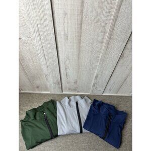 Real Essentials Mens Jacket Shirt 2XL XXL Dri Fit Long Sleeve Full Zip 3 Pack